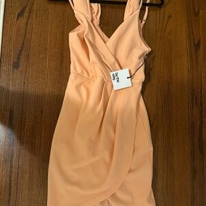 By the way peach dress